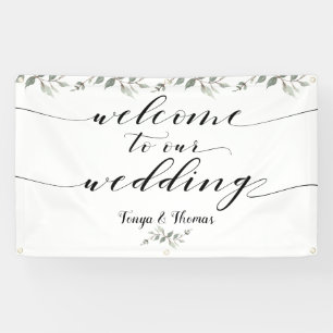 Banderoles Swash Police Writing Calligraphy Mariage de verdur