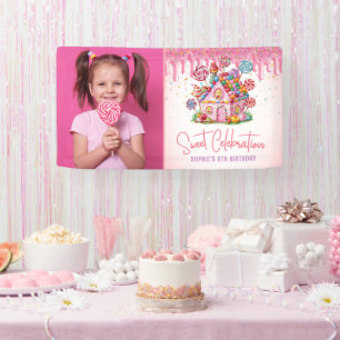 Banderoles Sweet Celebration Candyland Photo Anniversaire de 
