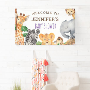 Banderoles Sweet Jungle Safari animal sauvage un Baby shower