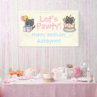 Sweet Kawaii Chat noir fête d'anniversaire
