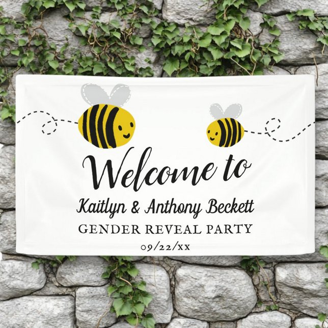 Banderoles Sweet Little Honey Bee Party Welcome (Créateur téléchargé)