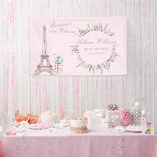 Banderoles Sweet Macaron Bonjour Bebe Paris Baby shower