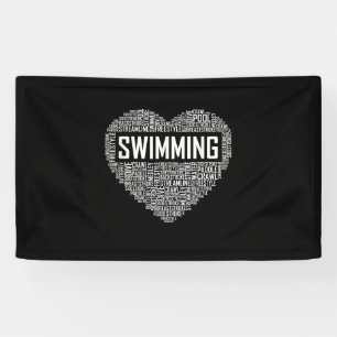 Banderoles Swimming Heart Coach Swimmer Venin Swim Lover Toxi