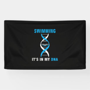Banderoles Swimming Its In My DNA Funny Swimer Cool Love