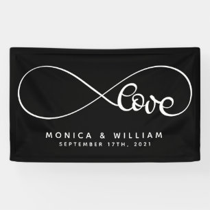 Banderoles Symbole d'amour éternel   Ajouter votre nom et vot