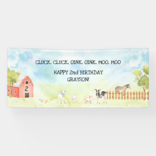 Banderoles Symbole d'anniversaire de la ferme Barnyard