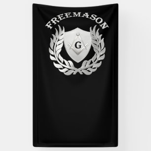 Banderoles Symbole de maçonnerie en argent