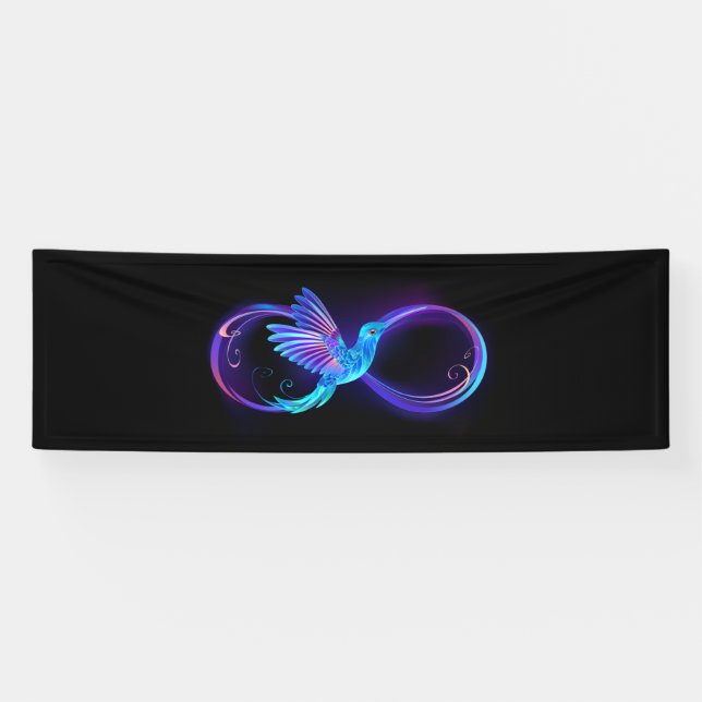 Banderoles Symbole de Neon Infinity par Glowing Hummingbird (Horizontal)