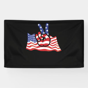 Banderoles SYMBOLE DE PAIX 4 juillet USA Flag Patriotic