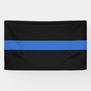 Banderoles Symbole de solidarité de la police sur le drapeau