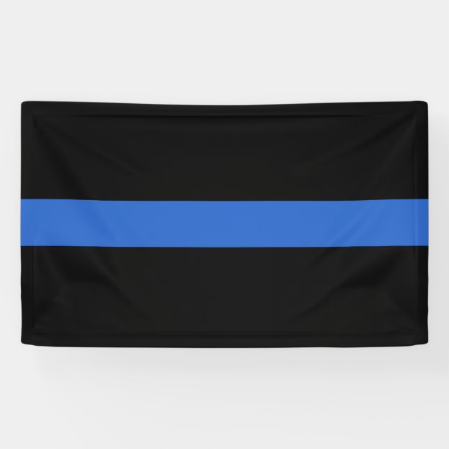 Banderoles Symbole de solidarité de la police sur le drapeau  (Horizontal)