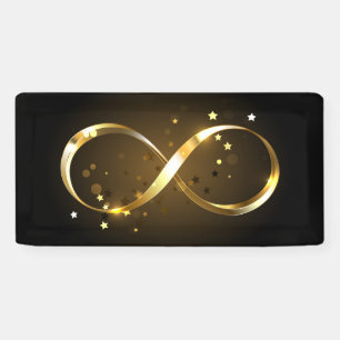 Banderoles Symbole d'infini doré