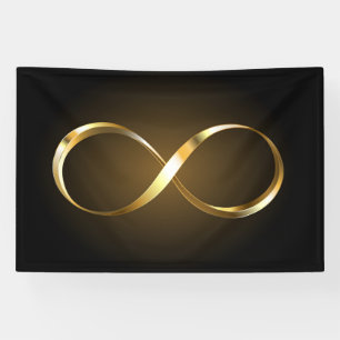 Banderoles Symbole d'infini doré
