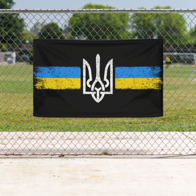Banderoles SYMBOLE DU Drapeau Ukraine (En situation)