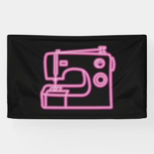 BANDEROLES SYMBOLE NEON DE LA FAÇON ROSE