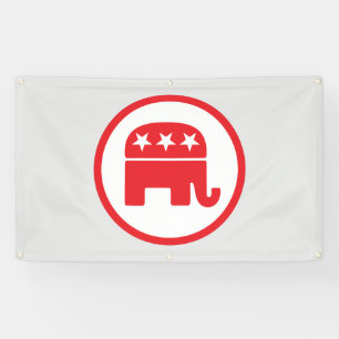 Banderoles Symbole politique du parti républicain (éléphant)