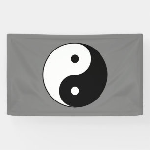 Banderoles SYMBOLE YIN ET Yang (Taijitu taoïste chinois)