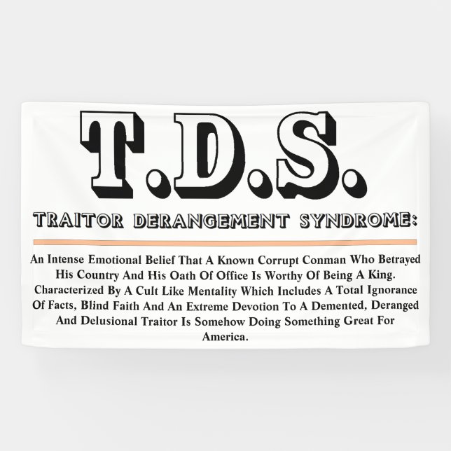 BANDEROLES SYNDROME DE DERANGEMENT DU TRAITEMENT T.D.S. (Horizontal)
