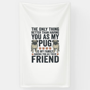 Banderoles T-shirt à gravure vintage ami famille Pug drôle De