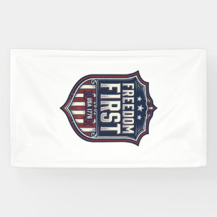 Banderoles T-Shirt Bouclier Patriotique Freedom First USA 177