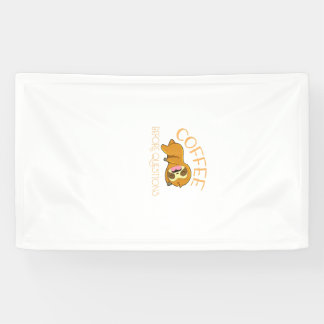 Banderoles T-shirt de paresseux café avant les questions
