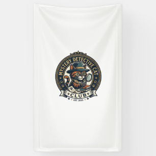Banderoles T-shirt graphique Mystère Détective Chat - Mystère