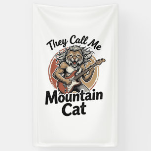 Banderoles T-shirt graphique vintage de chat de montagne grav