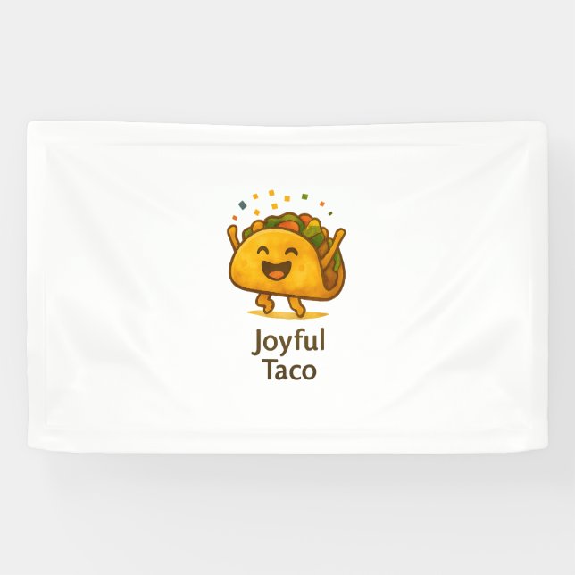 Banderoles Taco 'Bout a Party! Cute Fiesta Birthday Banner (Horizontal)