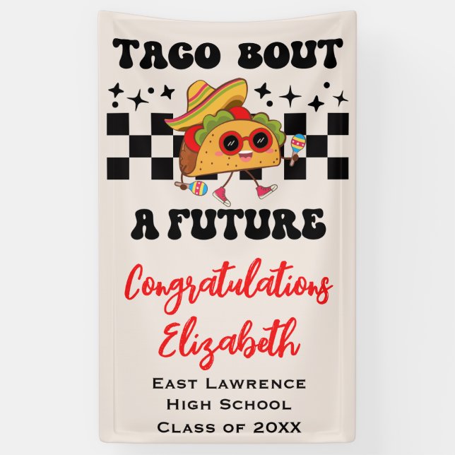 Banderoles Taco Bout un futur diplôme de Fiesta (Vertical)