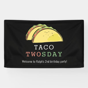 Banderoles Taco Deux Jours Mardi Noir 2ème Anniversaire Bienv