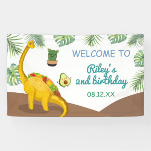 Banderoles Tacosaurus Tropical Tacos de Dinosaure Anniversair