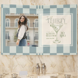 Banderoles Talk Thirty To Me Martini 30th Birthday Photo