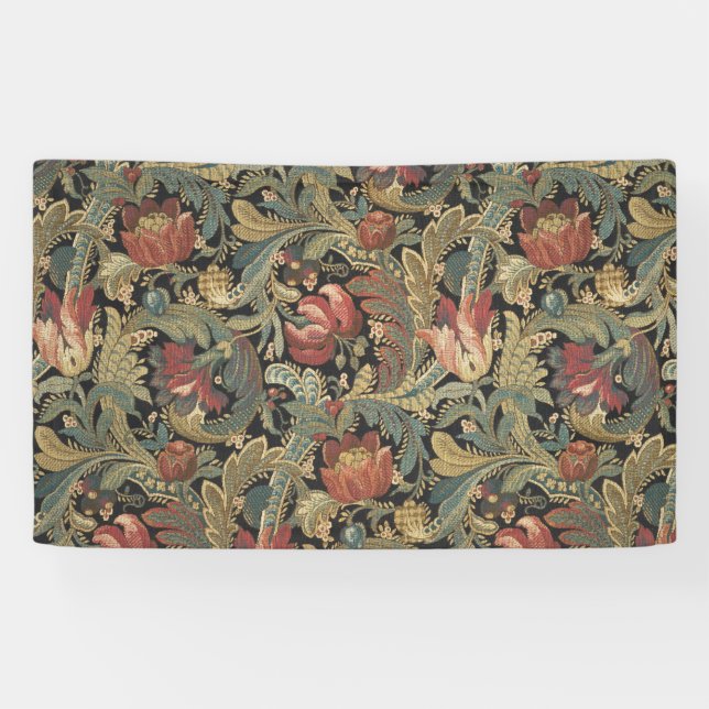Banderoles Tapisserie florale riche Brocade Antique Classique (Horizontal)