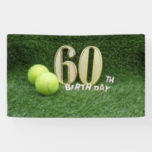 Banderoles Tennis 60e anniversaire avec le numéro soixante et