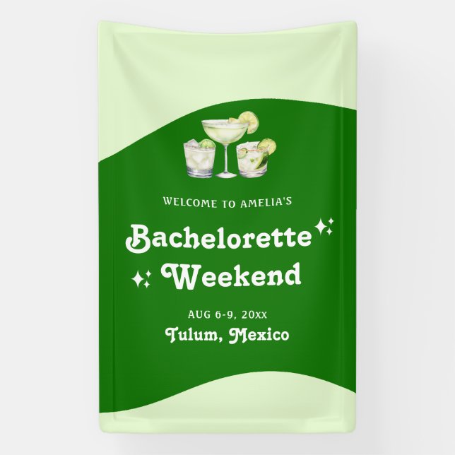 Banderoles Tequila Citron Vert Lime et Enterrement de Vie de  (Verticale)