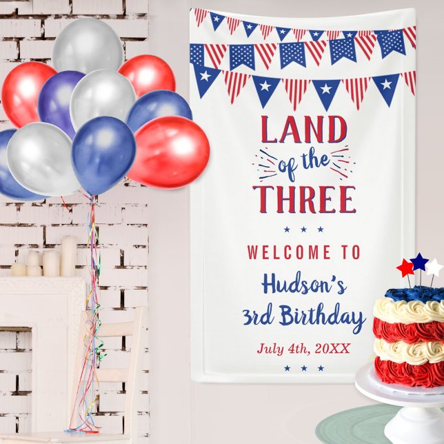 Banderoles Terre Des Trois ! 4 juillet 3ème anniversaire (Créateur téléchargé)