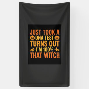 Banderoles Test ADN de sorcière d'Halloween Design drôle