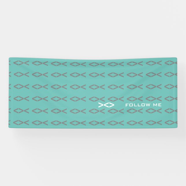 Banderoles Texte de poisson Jésus (Horizontal)