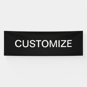 Banderoles Texte modifiable moderne Noir et blanc