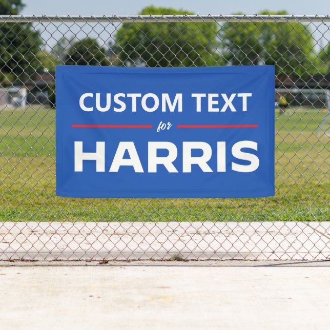 Banderoles Texte personnalisé pour Harris 2024 (En situation)