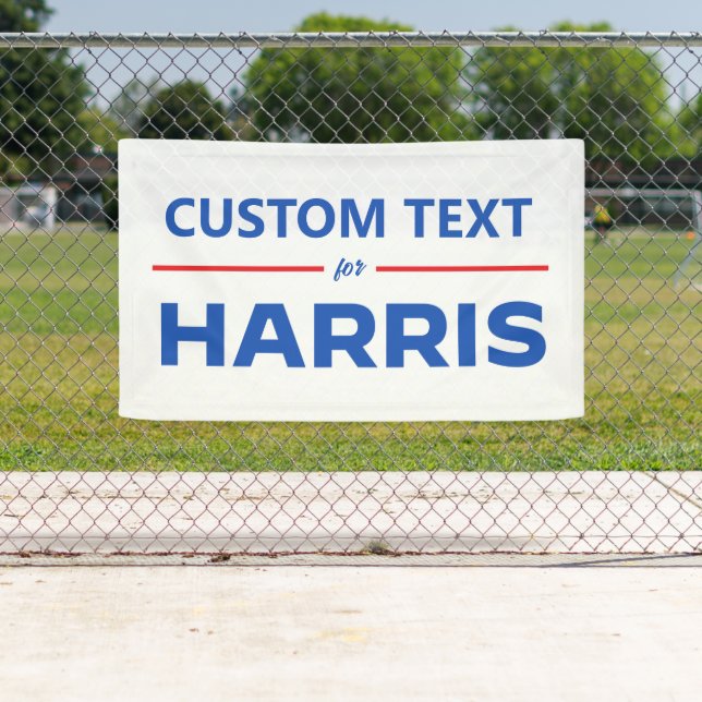 Banderoles Texte personnalisé pour Harris 2024 (En situation)