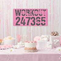 Texte usé et rayé Workout 247365 rose