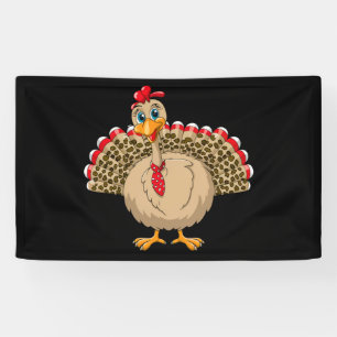 Banderoles Thanksgiving Leopard Turquie Thanksgiving automne