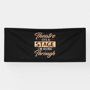 Banderoles Théâtre C'Est Un Acteur De Scène Sont En Train De 