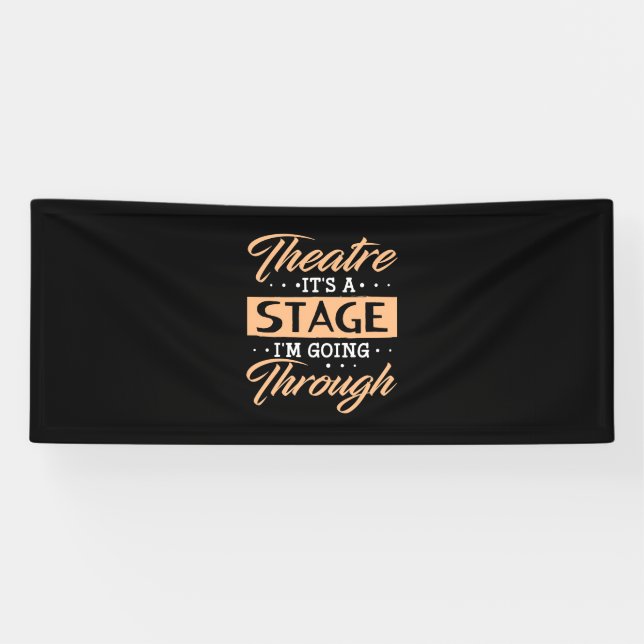 Banderoles Théâtre C'Est Un Acteur De Scène Sont En Train De  (Horizontal)