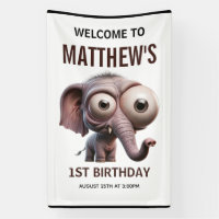 Thème de ferme éléphant mignon fou 1er anniversair