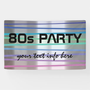 Banderoles thème de la fête des années 80