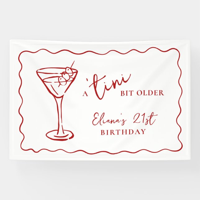 Banderoles Tini Bit Older Personalized Birthday Party (Horizontal)