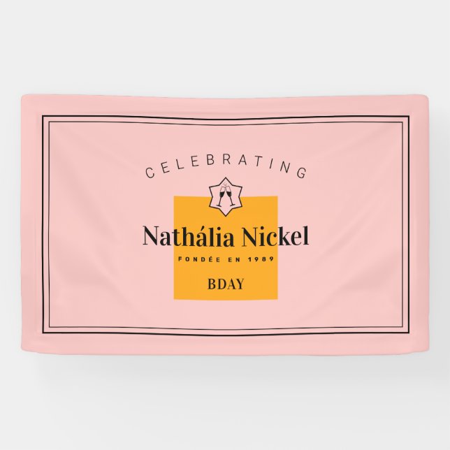 Banderoles Toast au Champagne (Horizontal)