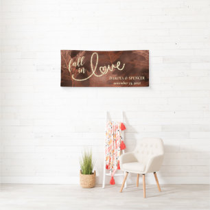 Banderoles Tomber amoureux de l'automne Mariage orange rust